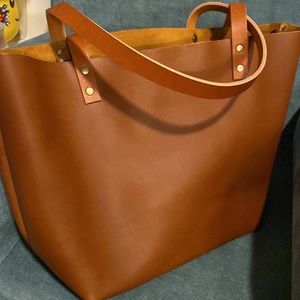 NEW Portland Leather Goods Large Tote w/ Tan Handles